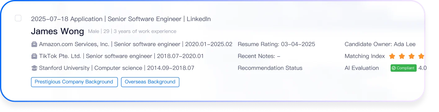 Moka AI Resume Screening