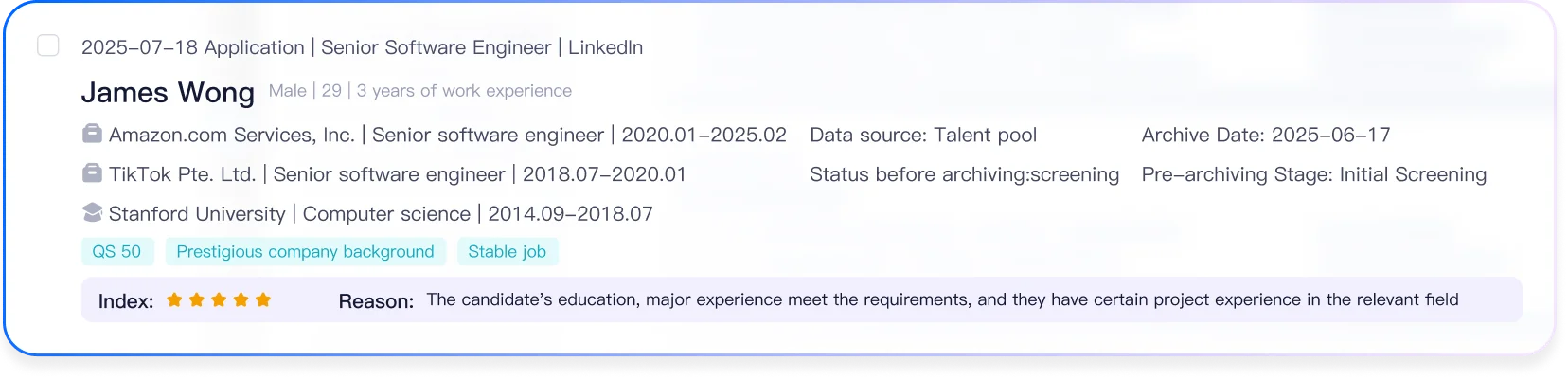 Moka AI Candidate Recommendation
